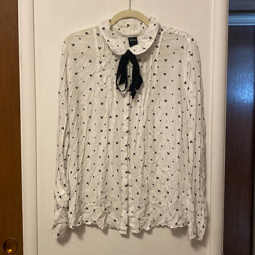 Disney Mickey Mouse Button Up with Bow